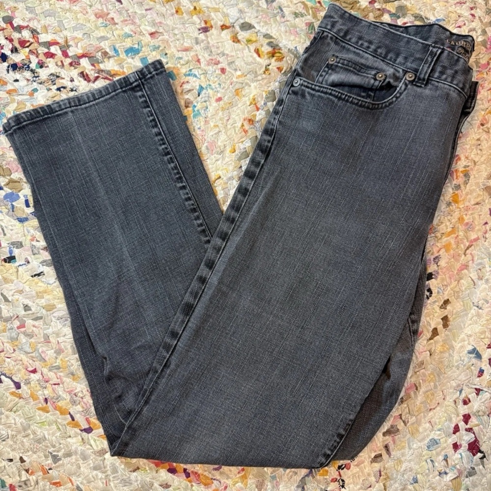 Lauren Ralph Lauren Jeans Size 12 Women Classic Straight Dark Gray Wash